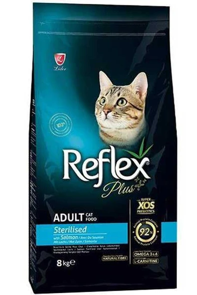 Reflex plus adult sterilised salmon 8kg somonlu kısırlaştırılmış kedi maması ürün görseli 1