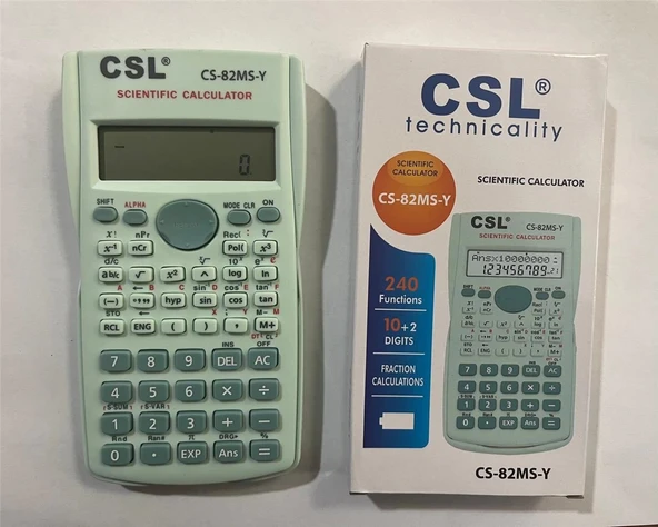 CSL CS-82MS-Y Yeşil Fonksiyonel Hesap Makinesi ürün görseli 1