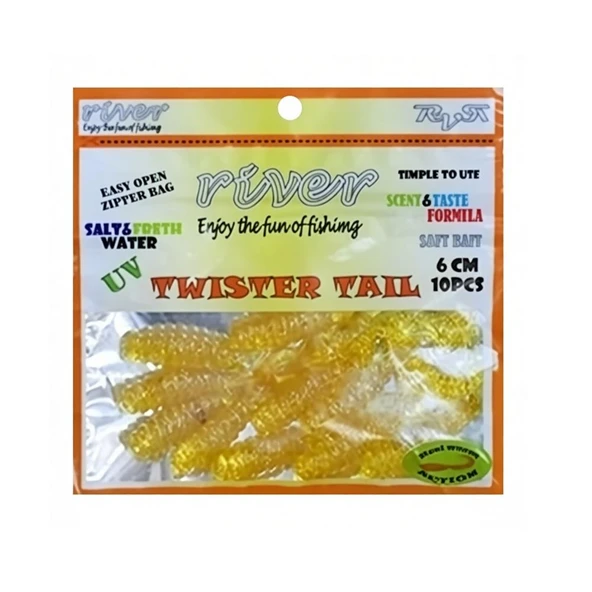River Twister Tail Sandworm 6cm Silikon Yem - Resim 7