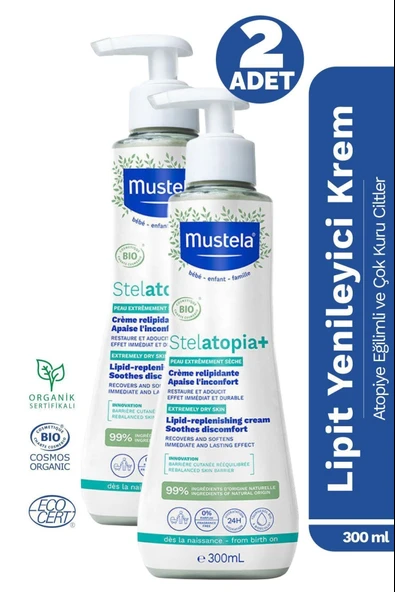 Mustela Stelatopia Cilt Bariyeri Yenileyici - Rahatlatıcı Krem 300ml 2 Adet ürün görseli 1