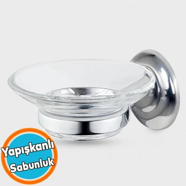 Yapışkanlı Sabunluk Katı Sabunluk El Sabunluğu Kristal ürün görseli 1