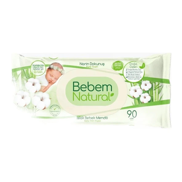 Bebem Natural Mendil Islak 90'lı ürün görseli 1