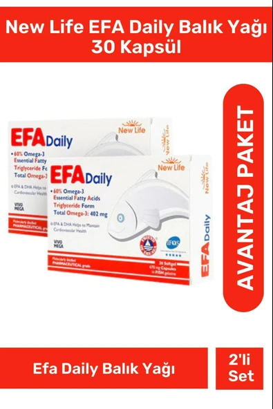 New Life EFA Daily 30 Kapsül 2 Adet ürün görseli 1