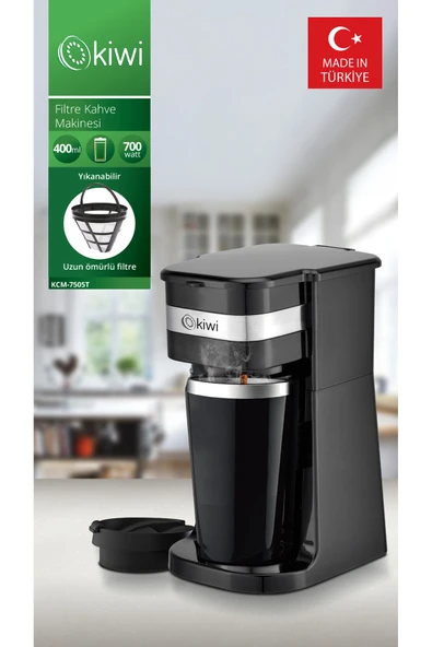 Kiwi KCM-7505 Termoslu Muglı Filtreli Kahve Makinesi ürün görseli 1