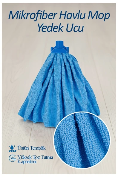 Mikrofiber Paspas Mop Yedek Ucu 1 Adet Kaliteli Mikrofiber Paspas Laminant Parke Seramik Fayans Mermer Temizlik Bezi ürün görseli 1