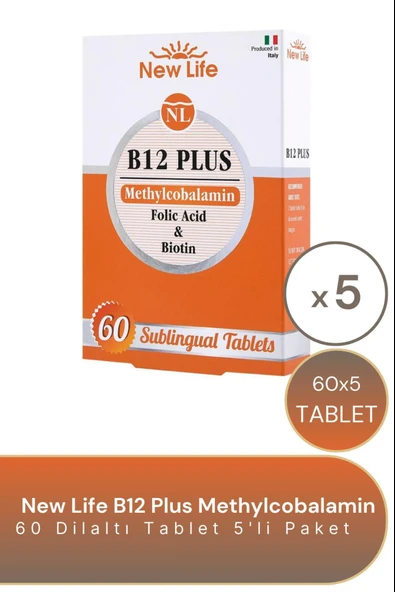 New Life B12 Plus 60 Tablet 5 Adet ürün görseli 1