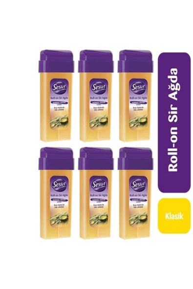 Sesu Rollon Sir Ağda Normal Ciltler Natürel 100 Ml X 6 Adet ürün görseli 1