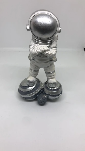 LEBSON Dekoratif Polyester  Beyaz Taş Üstünde Astronot ürün görseli 1