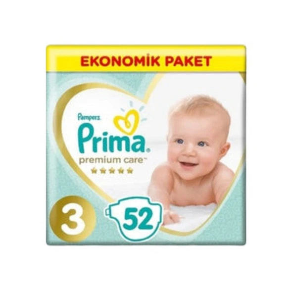Prima Bebek Bezi Premium Care Midi 4-9 Kg No 3 52'li ürün görseli 1