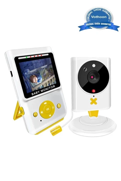 Akıllı Bebek Kamerası Monitörlü Karşılıklı Konuşma Özellikli Sıcaklık İzleme 2.4 İnç Bebek Kamerası ürün görseli 1