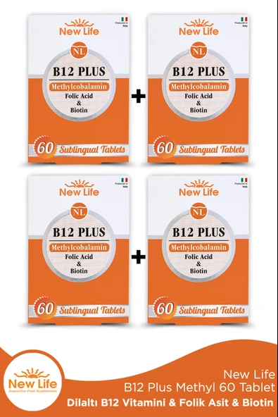 New Life B12 Plus 60 Tablet 4 Adet ürün görseli 1