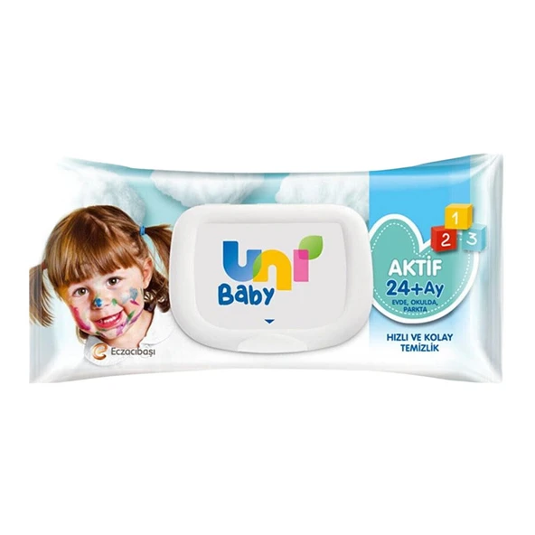 Uni Baby Islak Mendil Aktif 72'li ürün görseli 1