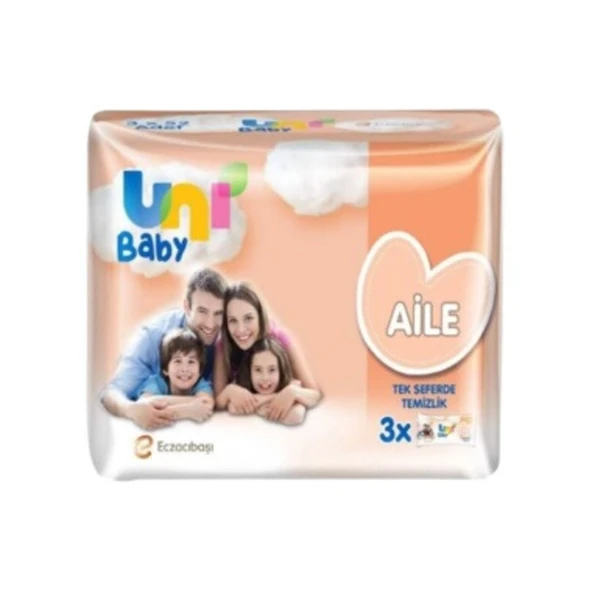 Uni Baby Mendil Islak Aile 3x52'li ürün görseli 1