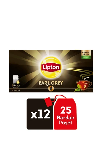 Lipton LİPTON EARL GREY BARDAK POŞET 25'Lİ X 12 ADET ürün görseli 1