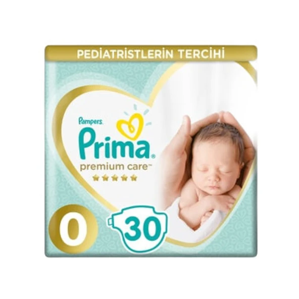 Prima Bebek Bezi Premium Care 0 Beden Prematüre Tekli Paket 30'lu ürün görseli 1