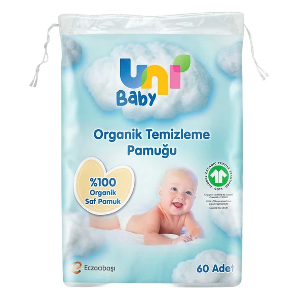 Uni Baby Bebek Temizleme Pamuğu 60'lı ürün görseli 1