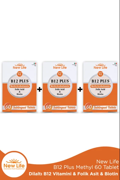 New Life B12 Plus 60 Tablet 3 Adet ürün görseli 1