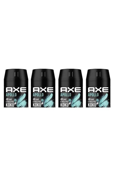Axe Erkek Sprey Deodorant Apollo 48 Saat Etkileyici Koku 150 ml 4 ADET ürün görseli 1