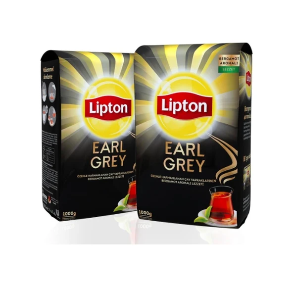 Lipton Earl Grey Bergamot Aromalı Siyah Dökme Çay 2 x 1 KG ürün görseli 1
