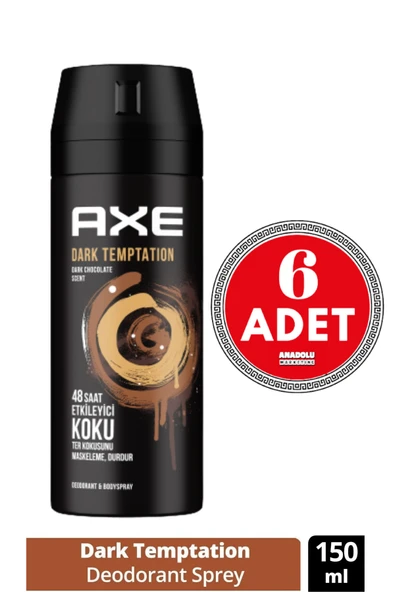 Axe Dark Temptation Erkek Sprey Deodorant 150 Ml (6 Adet) ürün görseli 1