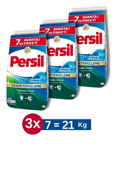 Persil Okyanus Ferahlığı Toz Çamaşır Deterjanı 46 Yıkama  7kg 3'lü Set ürün görseli 1