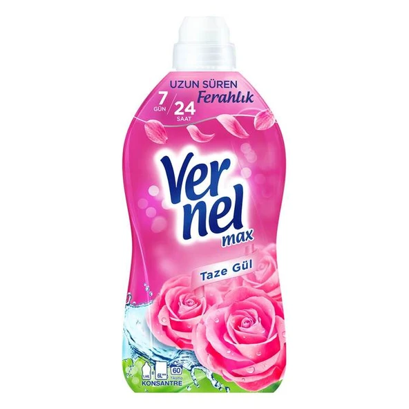 Vernel Max Yumuşatıcı Taze Gül 1440 Ml ürün görseli 1