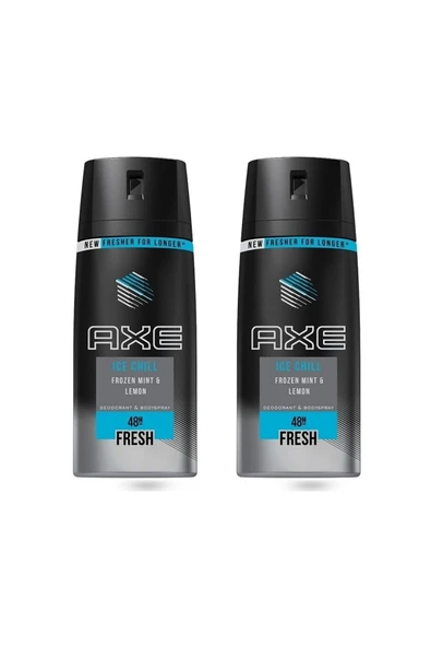 Axe Erkek Deodorant & Bodyspray Ice Chill 48 Saat Etkileyici Koku 150 ML 2 ADET ürün görseli 1