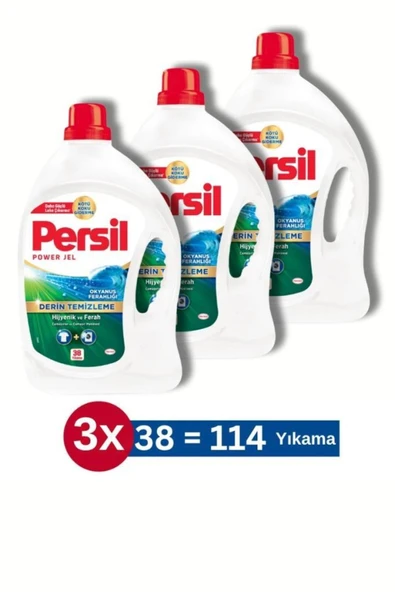 Persil Jel Okyanus Ferahlığı Sıvı Çamaşır Deterjanı  38 Yıkama 2470ml 3'lü Set ürün görseli 1