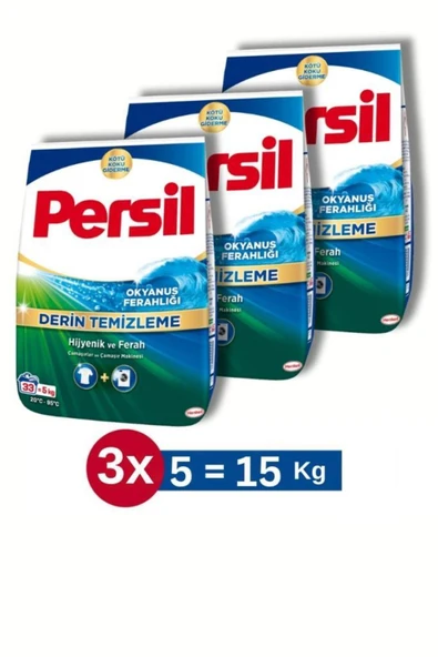 Persil Okyanus Ferahlığı Toz Çamaşır Deterjanı 33 Yıkama  5 kg 3'lü Set ürün görseli 1