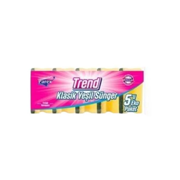 Parex Bulaşık Süngeri Trend Yeşil 5'li ürün görseli 1