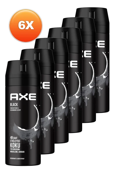 Axe Black Erkek Deodorant 150 Ml. Altılı Set ürün görseli 1