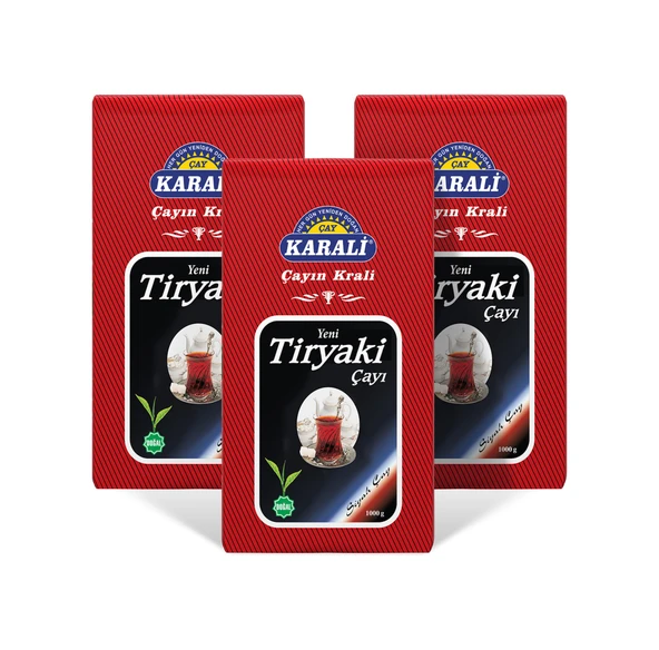 Karali Tiryaki Siyah Dökme Çay 3 x 1 KG ürün görseli 1