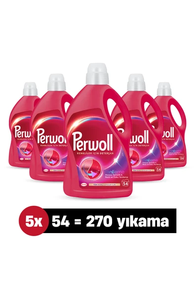 Perwoll Renkliler Hassas Bakım Sıvı Çamaşır Deterjanı 2970 ml 4'lü set (270 Yıkama) ürün görseli 1