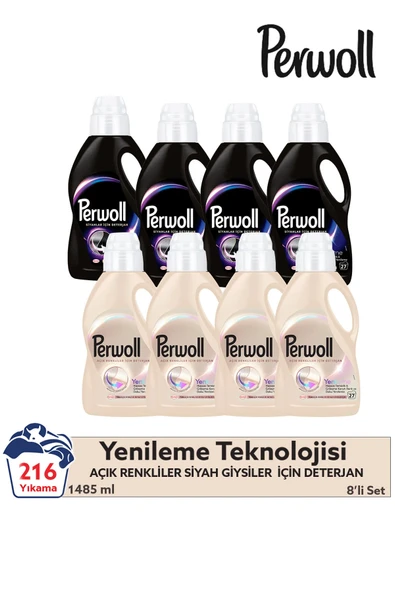 Perwoll Yenileme Siyahlar 4x 1.485 ml 27 Yıkama Beyazlar 4x 1.485 ml 27 Yıkama (216 Yıkama ) ürün görseli 1