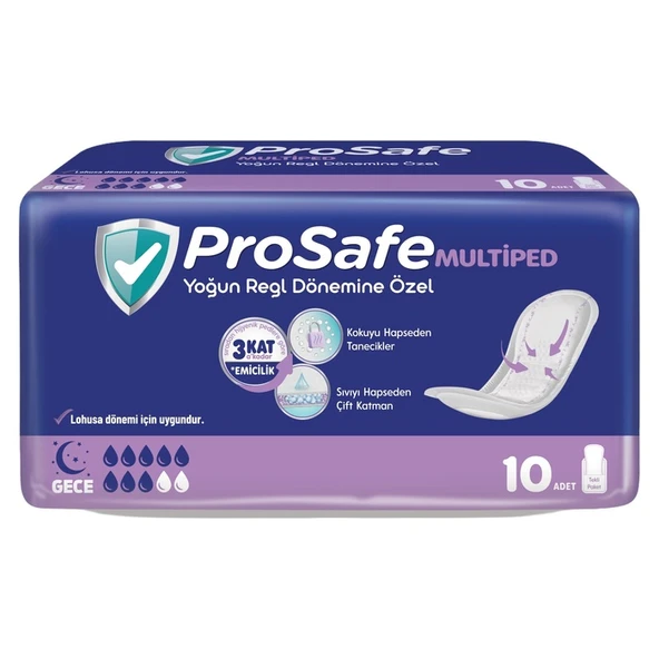 Pro Safe Multiped Gece Yoğun Regl Dönemi 10'lu ürün görseli 1