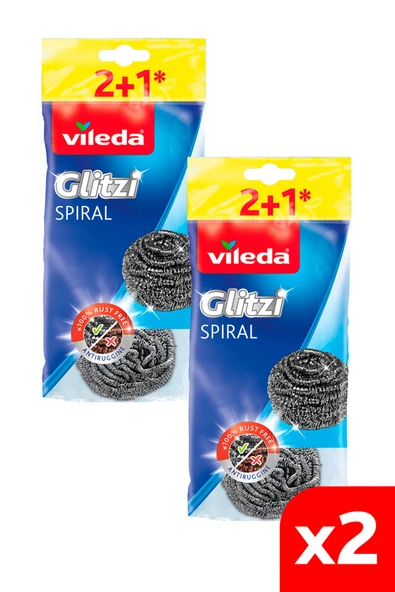 Vileda 2 Paket 3 Lü Çelik Bulaşık Teli ürün görseli 1
