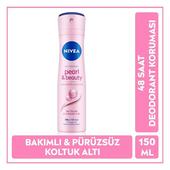 NIVEA Kadın Sprey Deodorant Pearl&beauty 50ml, 48 Saat Anti-perspirant Koruma ürün görseli 1