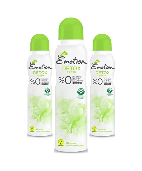 Emotion Detox Fresh Kadın Deo 150ml X3 ürün görseli 1