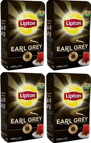 Lipton Earl Grey Bergamot Aromalı Siyah Dökme Çay 4 x 1 KG ürün görseli 1