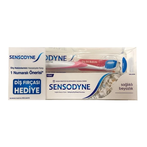 Sensodyne Diş Macunu Sağlıklı Beyazlık Fırça Hediyeli 75ml ürün görseli 1