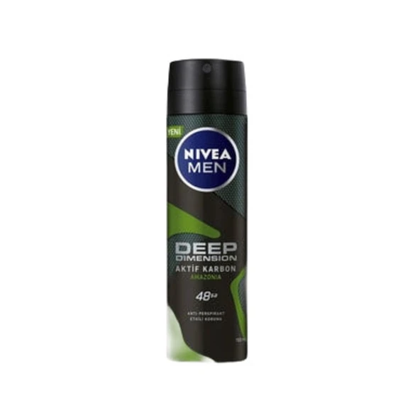 NIVEA Deep Dimension Aktif Karbon Amazonia Deodorant Sprey 150 Ml ürün görseli 1