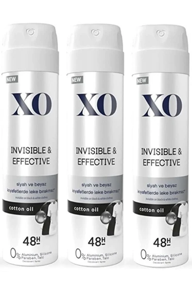 Xo DEODORANT KADIN 150ML INVISIBLE EFFECTIVE X 3 ADET ürün görseli 1