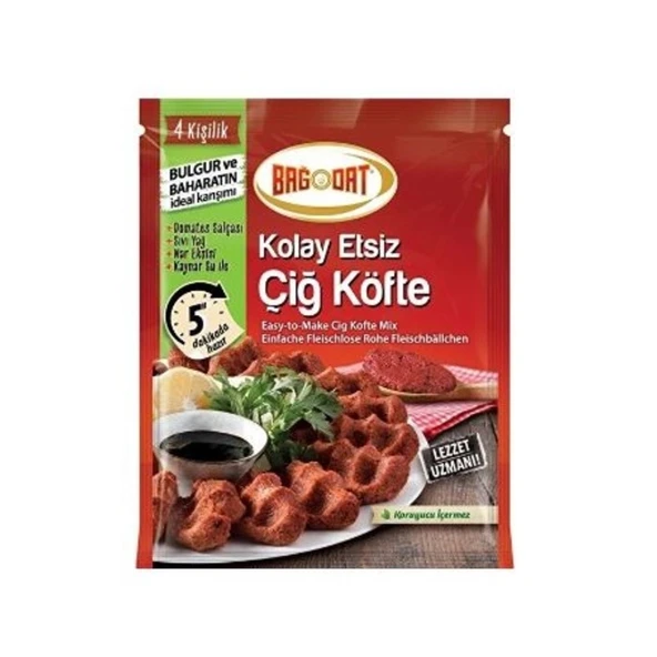 Bağdat Baharat Kolay Çiğ Köfte Karışımı Etsiz 120 Gr ürün görseli 1