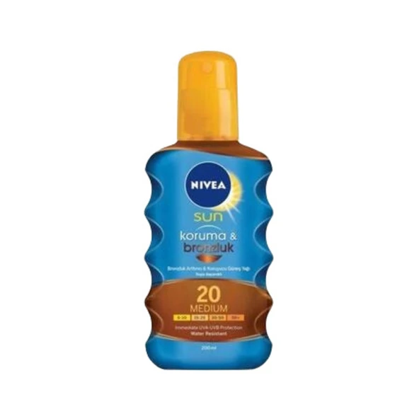 NIVEA Sun Koruma Ve Bronzluk Güneş Yağı Spreyi Spf20 200 Ml ürün görseli 1