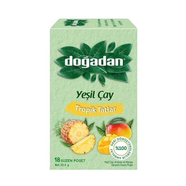Doğadan Yeşil Çay Tropikal Tatlar 18'li ürün görseli 1