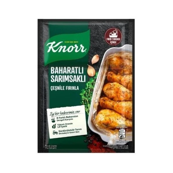 Knorr Baharatlı Sarımsaklı Çeşnile Fırınla 37 Gr ürün görseli 1