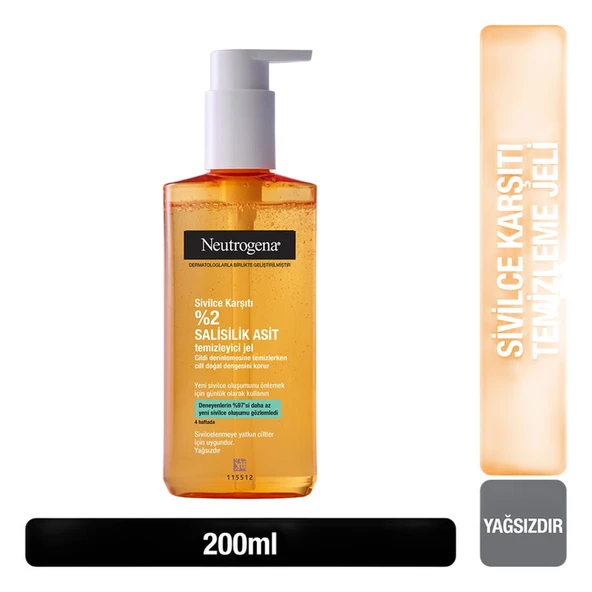 Neutrogena Sivilce Karşıtı Yüz Temizleme Jeli 200 Ml ürün görseli 1