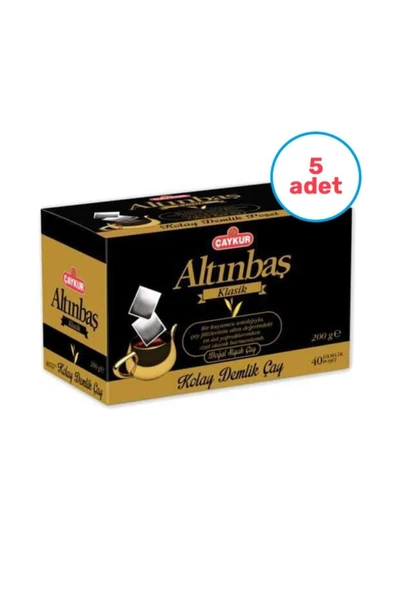 Çaykur Altınbaş Klasik Demlik Poşet Çay 200gr 40 Demlik (5 Paket) ürün görseli 1