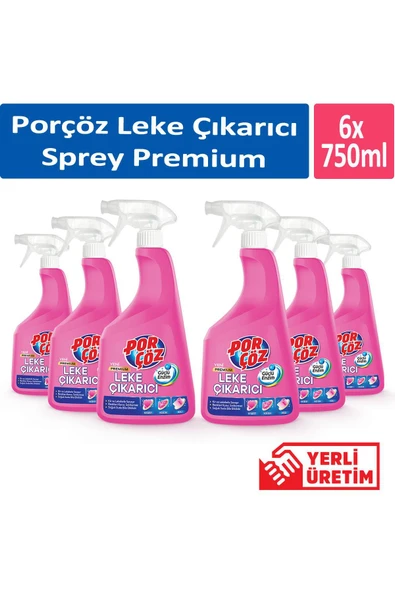 Porçöz Leke Çıkarıcı Sprey Premium 750 ml x 6 Adet ürün görseli 1