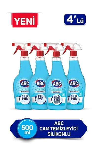 ABC Cam Temizleyici Silikonlu 500ml X4 ürün görseli 1